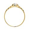 Image 8 : Antique 14k Gold 0.30 ctw Old European Diamond Engagement Ring w/ Repousse Sides