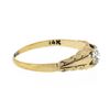 Image 9 : Antique 14k Gold 0.30 ctw Old European Diamond Engagement Ring w/ Repousse Sides