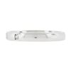 Image 5 : British 18k White Gold .05 ctw Flush Set Princess Diamond Three 3 Stone Band Rin