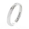 Image 7 : British 18k White Gold .05 ctw Flush Set Princess Diamond Three 3 Stone Band Rin