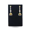 Image 1 : 1.49 ctw Heart Shaped Diamond 14K White and Yellow Gold Dangle Earrings (2.89 ct
