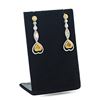 Image 2 : 1.49 ctw Heart Shaped Diamond 14K White and Yellow Gold Dangle Earrings (2.89 ct