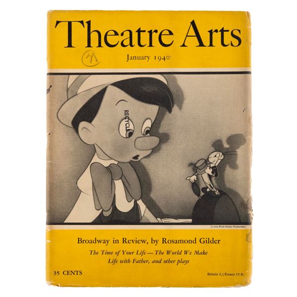 A Pinocchio January 1940 Theatre Arts Magazine.