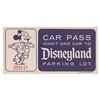 Image 1 : A 1960s Disneyland Car Pass.