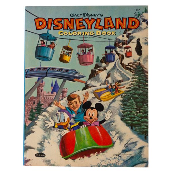 A 1950s Walt Disney's Disneyland Coloring Book.