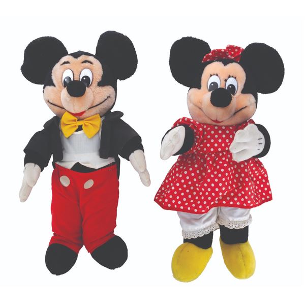 A Pair of Large Mickey and Minnie Plushes.