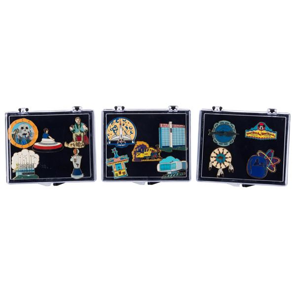 A Complete Set of Disneyland 40th Anniversary Cast Member Pins.