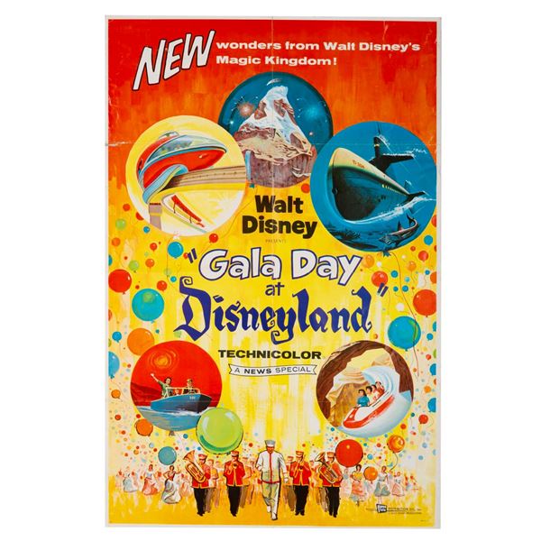 A “Gala Day at Disneyland” Original One-sheet Poster.