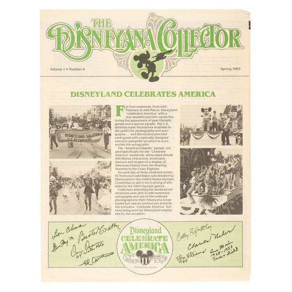A Signed 1983 Disneyana Collector Newsletter.