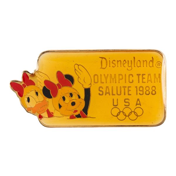 A Minnie and Daisy Olympic Synchronized Swimming Pin.