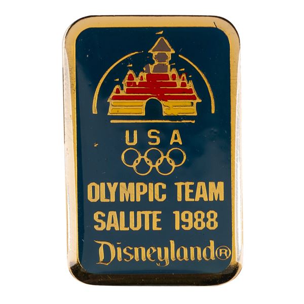 A Disneyland Logo Olympic Salute Pin.