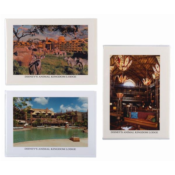 Three Animal Kingdom Lodge Greeting Cards.