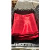 Image 2 : PALLET OF PLASTIC FOLD TOP BINS OF COMMERCIAL EVENT / BANQUET TABLE LINENS *BINS INCLUDED*
