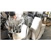 Image 1 : PALLET OF WHITE CHAIR BASES WITH WHITE CHAIR TOPS, STOOL BASES AND STOOL BASES/SEATS AND