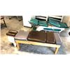 Image 2 : BROWN LEATHER ANGLE ADJUSTABLE WOODEN MASSAGE TABLE