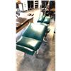 Image 2 : GREEN LEATHER ANGLE ADJUSTABLE METAL MASSAGE TABLE