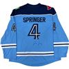 Image 1 : GEORGE SPRINGER SIGNED TORONTO BLUE JAYS HOCKEY JERSEY FROZEN POND COA