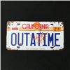 Image 1 : CHRISTOPHER LLOYD SIGNED "OUTATIME" LICENSE PLATE FROM BACK TO THE FUTURE (WWOC COA)