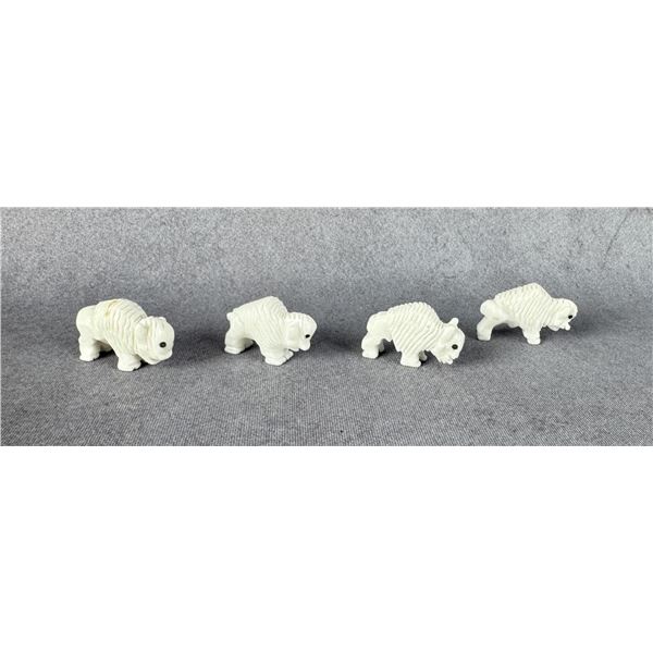 Carved Zuni Medicine Buffalo Fetishes