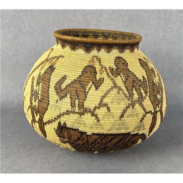 Monkey Jaguar Wounaan Embera Rainforest Basket