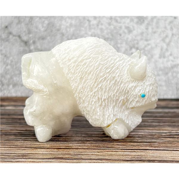 Vince Chavez Zuni White Medicine Buffalo Fetish