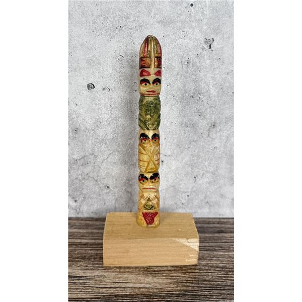 1950s Northwest Coast Carved Bone Totem Pole