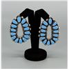 Image 1 : Zuni Petit Point Turquoise Sterling Earrings