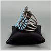Image 4 : Zuni Petit Point Sterling Turquoise Bracelet