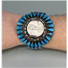 Image 1 : Zuni Petit Point Nickel Silver Turquoise Bracelet