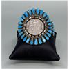 Image 2 : Zuni Petit Point Nickel Silver Turquoise Bracelet