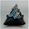 Image 4 : Zuni Petit Point Nickel Silver Turquoise Bracelet