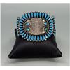 Image 1 : Zuni Petit Point Nickel Silver Turquoise Bracelet