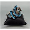 Image 2 : Zuni Petit Point Nickel Silver Turquoise Bracelet