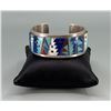 Image 1 : Zuni Inlaid Sterling Silver Bracelet