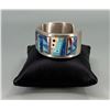 Image 3 : Zuni Inlaid Sterling Silver Bracelet