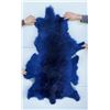 Image 1 : Blue Wool Sheep Skin Rug Hide