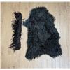 Image 1 : Black Wool Sheep Skin Rug Hide