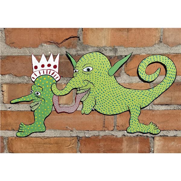 Steve Burnley Folk Art Critters Hoppy Davidson