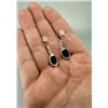 Image 2 : Sterling Silver Rough Tanzanite Earrings