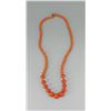 Image 3 : Art Deco Graduated Orange Glass Flapper Necklace