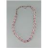 Image 2 : Art Deco Faceted Pink Aurora Glass Necklace