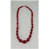 Image 2 : Art Deco Faceted Red Glass Flapper Necklace