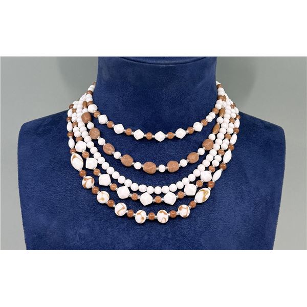 Art Deco Blown Glass Flapper Necklace