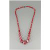 Image 3 : Art Deco Red Swirl Blown Glass Flapper Necklace