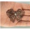 Image 2 : Coin Silver Filigree Butterfly Brooch