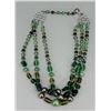 Image 2 : Art Deco Green Blown Glass Flapper Necklace