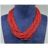 African Red Beaded Necklace