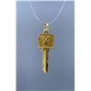 Image 1 : 14K Gold The Playboy Club Key Charm Pendant