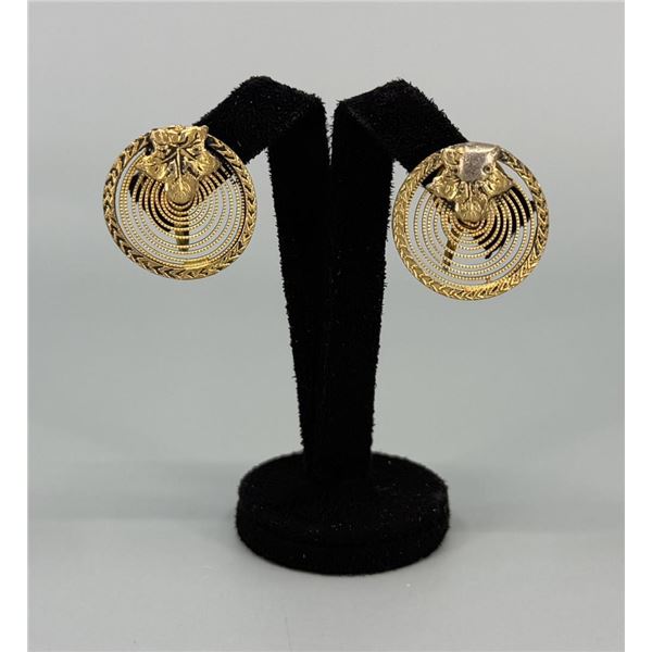 Gold Plate leaf Design Earrings