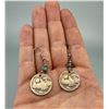 Image 2 : Native American Made Buffalo Nickel Earrings